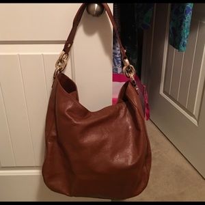 Caramel colored leather bag!